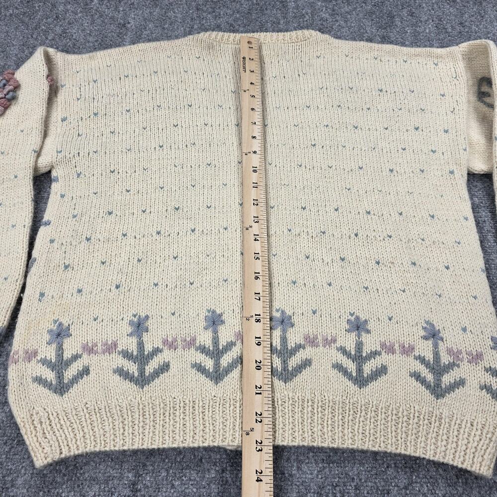 Allen Solly Cardigan Womens Medium Cottagecore Knit Scenic Grapes Floral Grandma - Picture 6 of 16